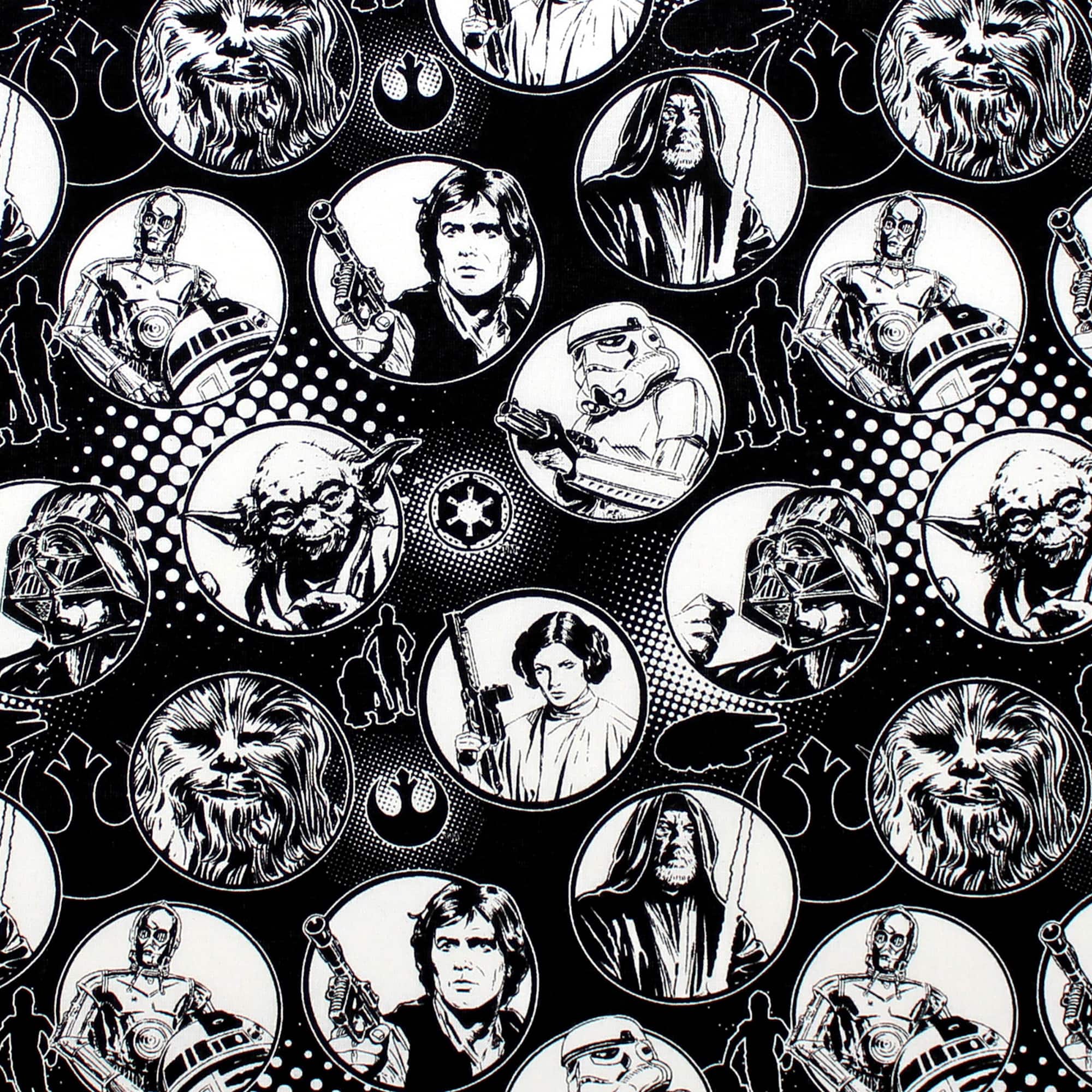 Camelot® Fabrics Star Wars™ Characters in Circles Cotton Fabric